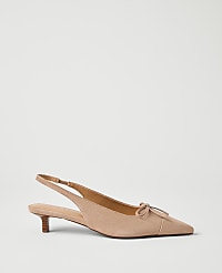 Suede Bow Kitten Heel Pump carousel Product Image 1