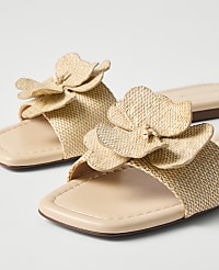 Straw Flower Embellished Sandal carousel Product Image 2