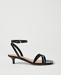 Croco Crossover Heel Sandal carousel Product Image 1