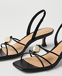 Leather Embellished Kitten Heel Sandal carousel Product Image 2