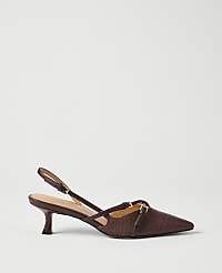 Straw Crossover Slingback Pump carousel Product Image 2