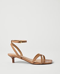 Croco Crossover Heel Sandal carousel Product Image 1