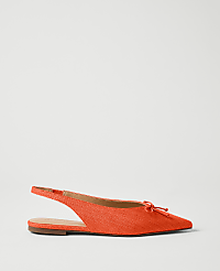 Straw Bow Slingback Flat carousel Product Image 2