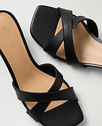 Leather Crossover Kitten Heel Sandal carousel Product Image 2