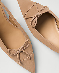Suede Bow Kitten Heel Pump carousel Product Image 2