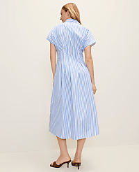 Petite Weekend Striped Pleated Midi Shirtdress carousel Product Image 2