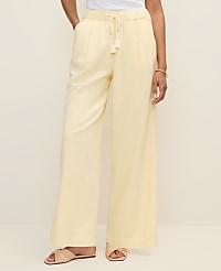 Petite Weekend Easy Fit Wide-Leg Pant in Linen Blend carousel Product Image 2