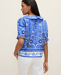Weekend Floral Ruffle Trim Blouse carousel Product Image 2