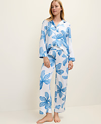 Floral Satin Pajama Set carousel Product Image 1