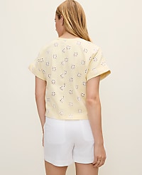 Weekend Eyelet Crew Neck Top carousel Product Image 2