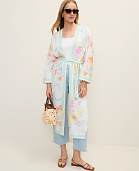 Floral Belted Kimono carousel Product Image 1