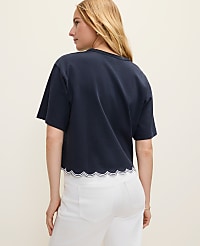Weekend Embroidered Elbow Sleeve Tee carousel Product Image 2