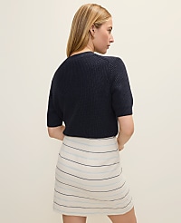 Striped A-Line Skirt in Tweed carousel Product Image 3