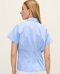 Striped Pleated Blouse carousel Product Image 2
