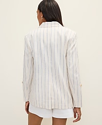 Weekend Striped Blazer in Linen Blend carousel Product Image 2