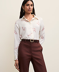 Floral Satin Modern Shirt carousel Product Image 3