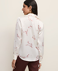 Floral Satin Modern Shirt carousel Product Image 2