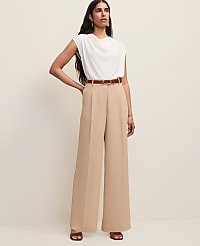 The Petite Pleated Straight Pant carousel Product Image 4