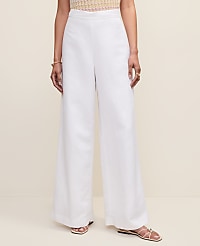 The Petite Statement Palazzo Pant in Linen Blend carousel Product Image 2