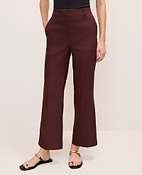 The Petite Flare Ankle Pant in Linen Blend carousel Product Image 2