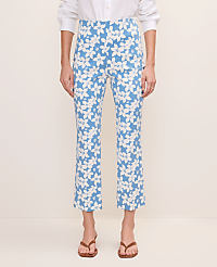 The Flare Ankle Pant in Floral Print &mdash; Curvy Fit carousel Product Image 1