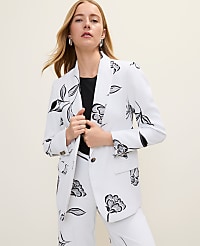 The Longline Blazer in Floral Print carousel Product Image 3