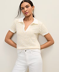 Weekend Texture Stitch Polo Sweater carousel Product Image 1