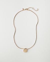 Metal Disc Pendant Necklace carousel Product Image 1