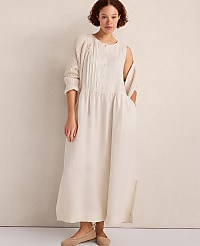 Haven Well Within Linen Pintuck Midi Dress carousel Product Image 1