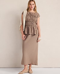 Haven Well Within Linen Shirred Sleeveless Top carousel Product Image 3
