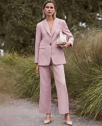The Side Zip Straight Pant in Tweed carousel Product Image 4