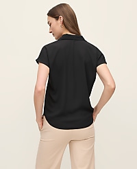 Petite Split Neck Blouse carousel Product Image 2