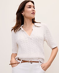Weekend Cable Polo Sweater carousel Product Image 1