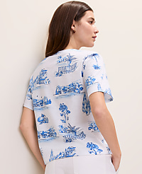 Weekend Toile Relaxed Tee carousel Product Image 2