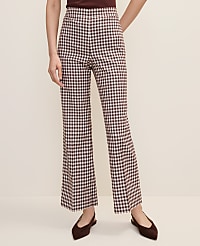 The Tall Side Zip Flare Pant in Gingham carousel Product Image 2