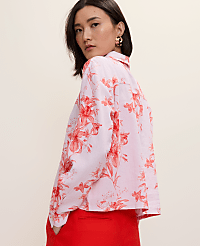 Floral Linen Button Down Shirt carousel Product Image 2