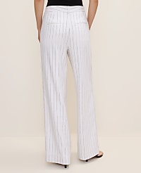 The Petite Pinstripe Wide-Leg Pant in Linen Blend carousel Product Image 3