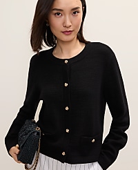 Crew Neck Sweater Jacket carousel Product Image 1