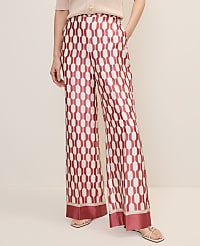 The Wide-Leg Pant in Satin Geo Print carousel Product Image 2