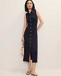Petite Collared Midi Sweater Dress carousel Product Image 1