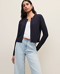 Petite Open Crop Cardigan carousel Product Image 3