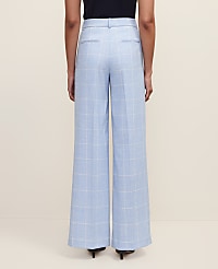 The Petite Wide-Leg Pant in Windowpane carousel Product Image 3