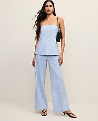 Petite Windowpane Strapless Top carousel Product Image 1