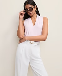 Sleeveless V-Neck Top carousel Product Image 1