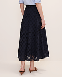 Petite Eyelet Full Midi Skirt carousel Product Image 3