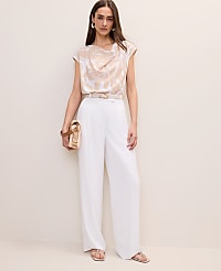 The Petite Pleated Straight Pant carousel Product Image 1