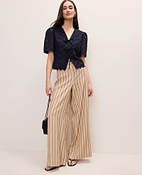 Petite Eyelet Tie Front Blouse carousel Product Image 3