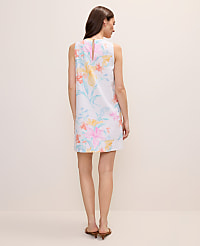 Floral Shift Dress in Linen Blend carousel Product Image 2