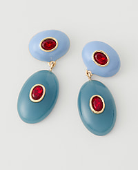Double Crystal Drop Earrings carousel Product Image 1