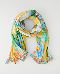 Lemon Floral Print Scarf carousel Product Image 1